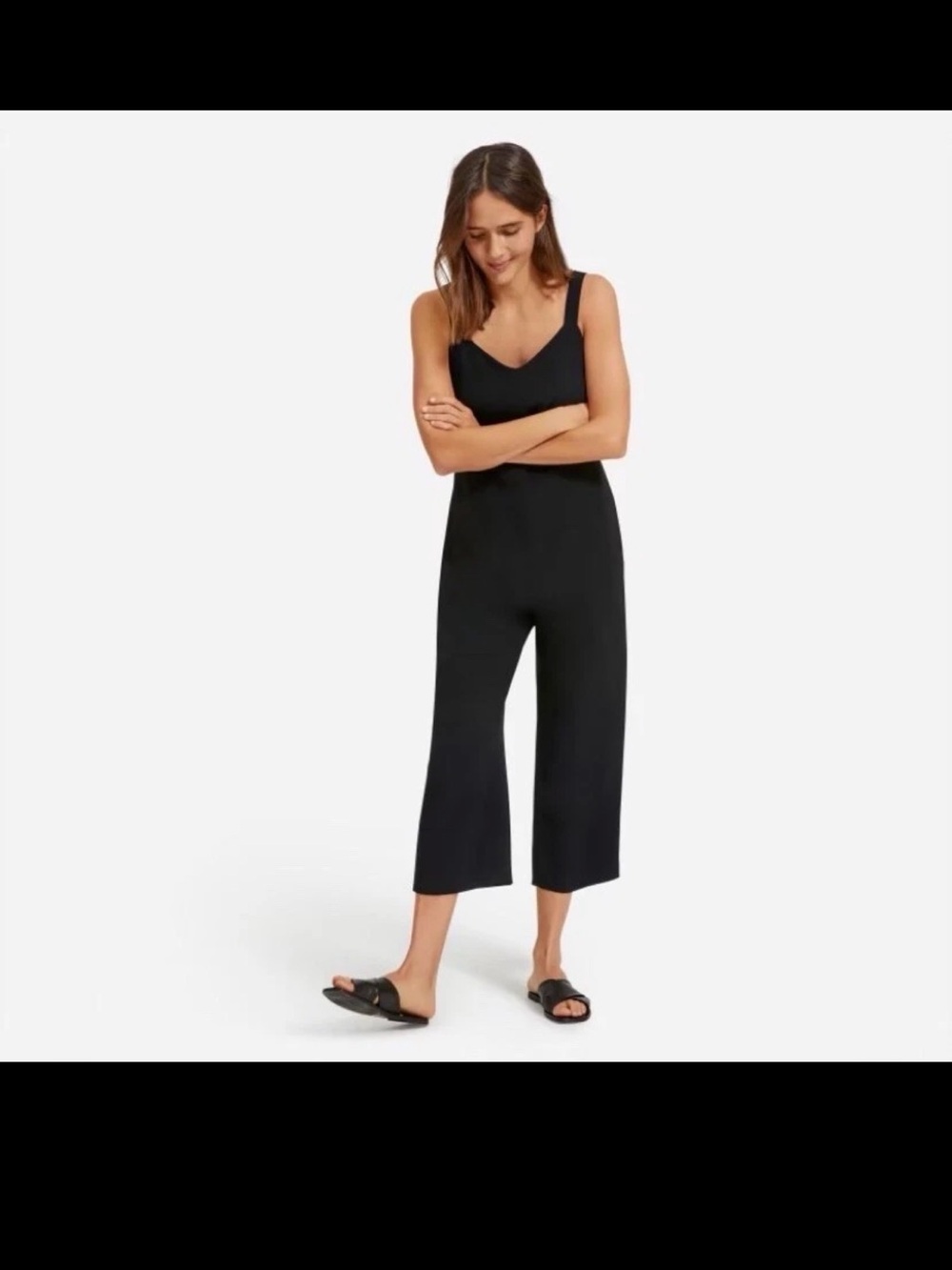 Everlane Go Weave jumpsuit, black, size 6